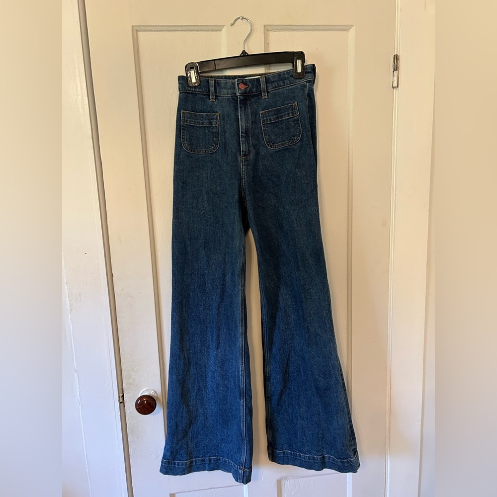 & Other Stories Dark Blue Flare Jeans